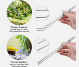 4 Piece Aquarium Aquascaping Tool Kit – Tweezers, Scissors & Substrate Spatula