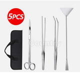 5 Piece Aquarium Aquascaping Tool Kit – Tweezers, Scissors & Substrate Spatula