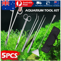5 Piece Aquarium Aquascaping Tool Kit – Tweezers, Scissors & Substrate Spatula
